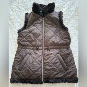 Woman’s brown double sided vest, size medium